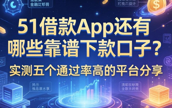 除了51借款app还有哪些靠谱下款口子？实测五个通过率高的平台分享