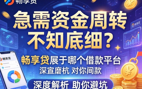急需资金周转却不知底细？畅享贷属于哪个借款平台的公司？深度解析助你避坑