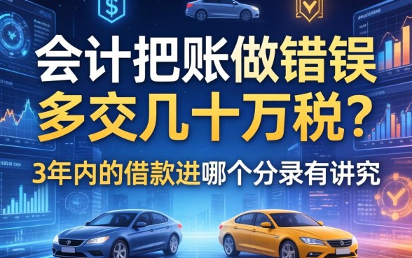 会计把账做错多交几十万税？3年内的借款进哪个分录有讲究