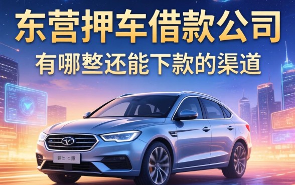 东营押车借款公司有哪些？整理几个还能下款的渠道