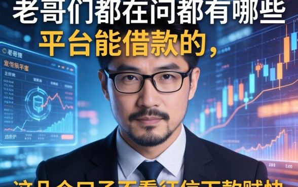 老哥们都在问都有哪些平台能借款的，这几个口子不看征信下款贼快