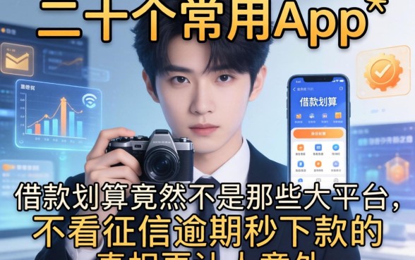 我翻了二十个常用app，发现借款划算的竟然不是那些大平台，不看征信逾期秒下款的真相更让人意外
