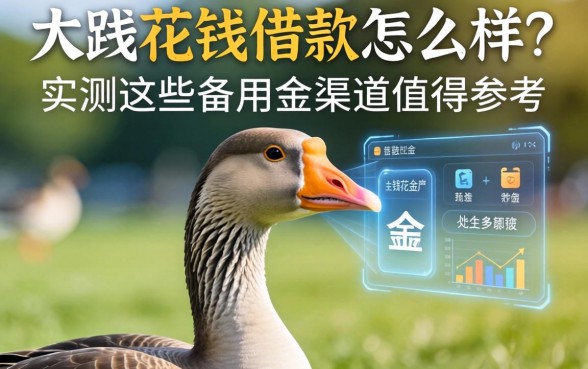大鹅花钱借款怎么样？实测这些备用金渠道值得参考