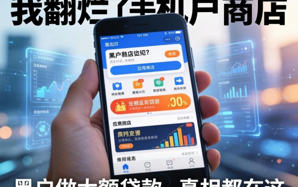 我翻烂了手机应用商店，发现黑户做大额贷款的真相都在这