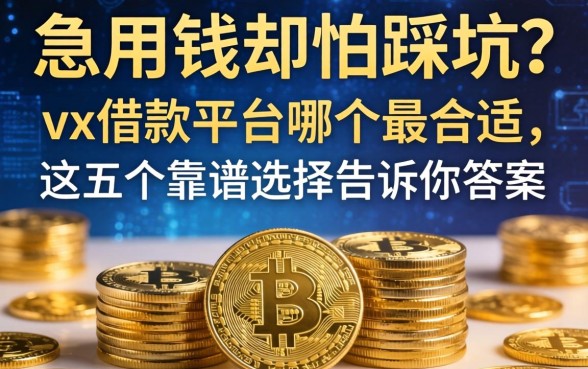 急用钱却怕踩坑？vx借款平台哪个最合适，这五个靠谱选择告诉你答案