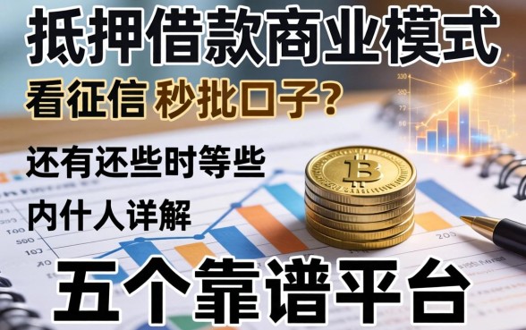 除了抵押借款商业模式，还有哪些不看征信的秒批口子？内行人详解五个靠谱平台