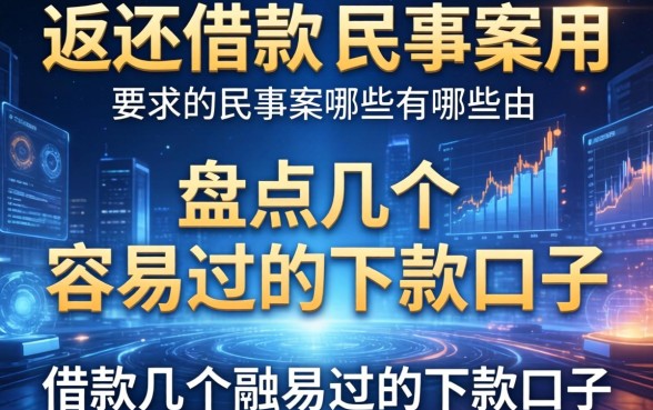 返还借款的民事案由有哪些？盘点几个容易过的下款口子
