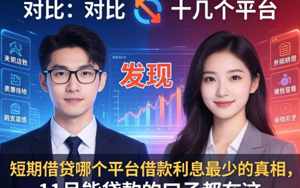 我对比了十几个平台，发现短期借贷哪个平台借款利息最少的真相，和11月能贷款的口子都在这