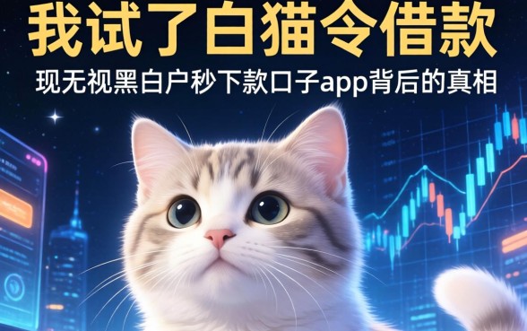 我试了白猫令借款，发现无视黑白户秒下款口子app背后的真相