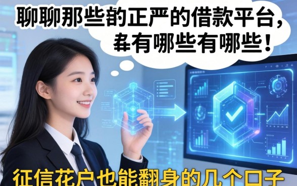聊聊那些不正经的借款平台有哪些，征信花户也能翻身的几个口子
