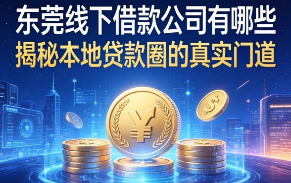 东莞线下借款公司有哪些？揭秘本地贷款圈的真实门道