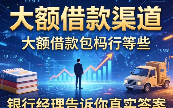 大额借款渠道包括哪些？银行经理告诉你真实答案