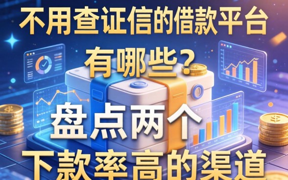 不用查证信的借款平台有哪些？盘点两个下款率高的渠道