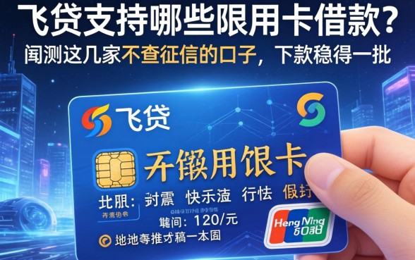 飞贷支持哪些银行卡借款？实测这几家不查征信的口子，下款稳得一批