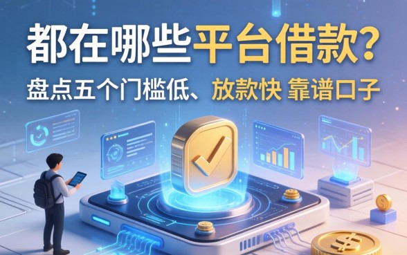 都在哪些平台借款？盘点五个门槛低、放款快的靠谱口子