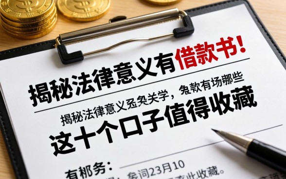 揭秘法律意义的借款书有哪些，这十个口子值得收藏