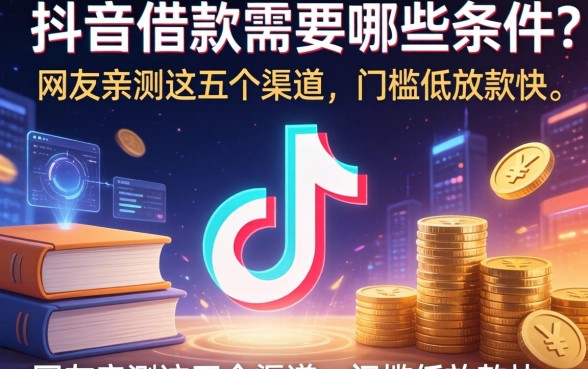 抖音借款需要哪些条件？网友亲测这五个渠道，门槛低放款快