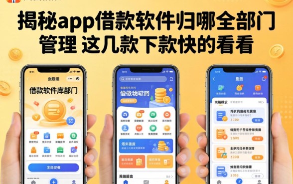 揭秘app借款软件归哪个部门管理，这几款下款快的看看