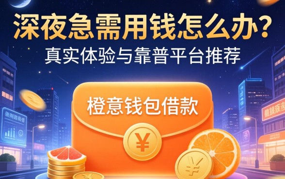 深夜急需用钱怎么办？橙意钱包借款怎么样？真实体验与靠谱平台推荐