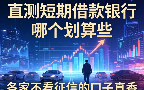 实测短期借款银行哪个划算些：这几家不看征信的口子真香