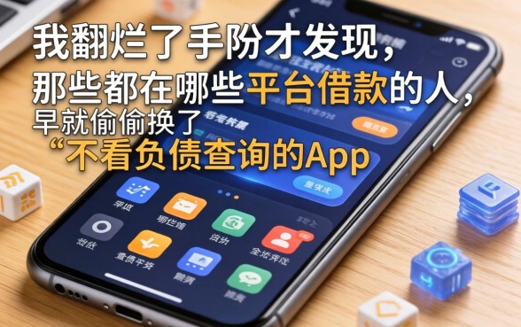 我翻烂了手机才发现，那些都在哪些平台借款的人，早就偷偷换了不看负债查询的app