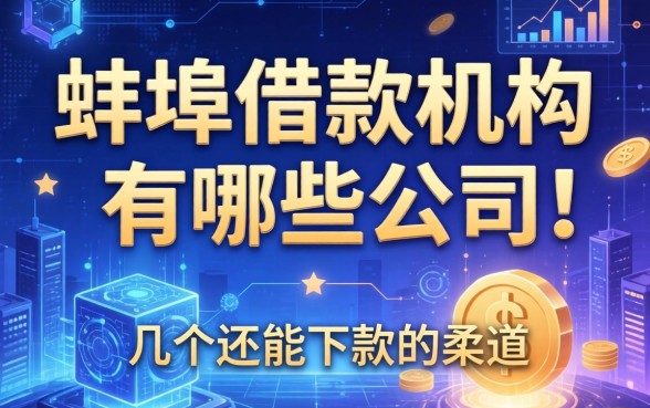 蚌埠借款机构有哪些公司？整理了几个还能下款的渠道