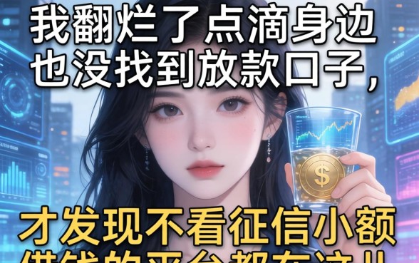 我翻烂了点滴身边也没找到放款口子,才发现不看征信小额借钱的平台都在这儿