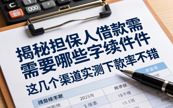 揭秘担保人借款需要哪些手续，这几个渠道实测下款率不错