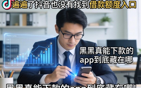 我翻遍了抖音也没有找到借款额度入口，黑户真能下款的app到底藏在哪