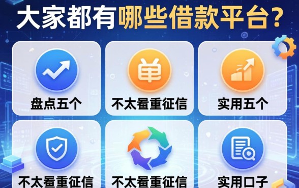 大家都有哪些借款平台？盘点五个不太看重征信的实用口子