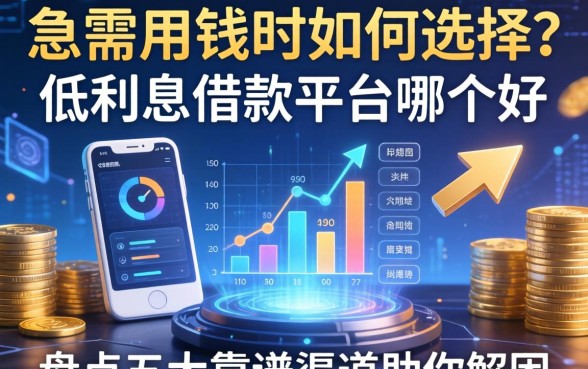 急需用钱时如何选择？低利息的借款平台哪个好？盘点五大靠谱渠道助你解困