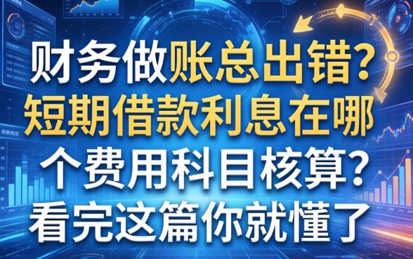 财务做账总出错？短期借款利息在哪个费用科目核算？看完这篇你就懂了