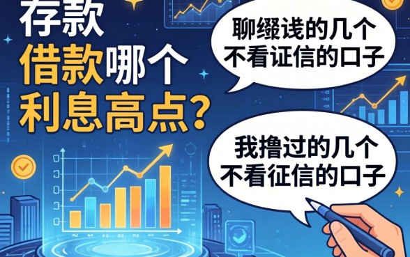 存款和借款哪个利息高点？聊聊我撸过的几个不看征信的口子