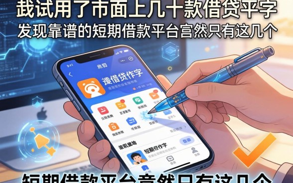 我试用了市面上几十款借贷软件，发现靠谱的短期借款平台竟然只有这几个