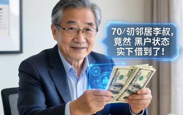 我70岁的邻居李叔，竟然在黑户状态下借到了钱