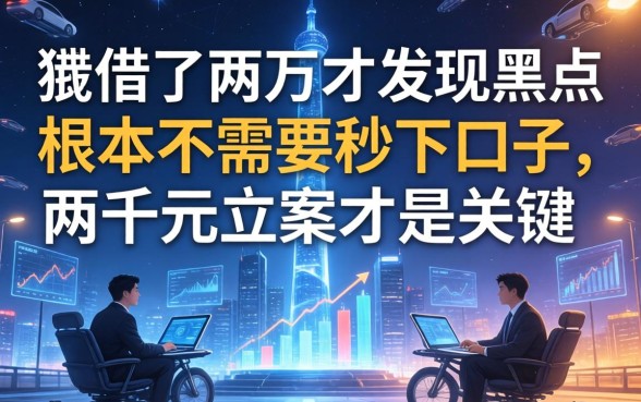 我借了两万才发现黑户根本不需要秒下口子，两千元立案才是关键