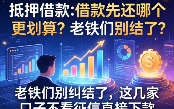 抵押借款和借款先还哪个更划算？老铁们别纠结了，这几家口子不看征信直接下款