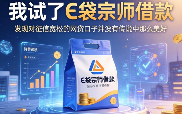 我试了e袋宗师借款，发现对征信宽松的网贷口子并没有传说中那么美好