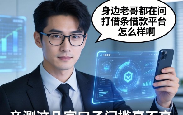 身边老哥都在问打借条借款平台怎么样啊，亲测这几家口子门槛真不高