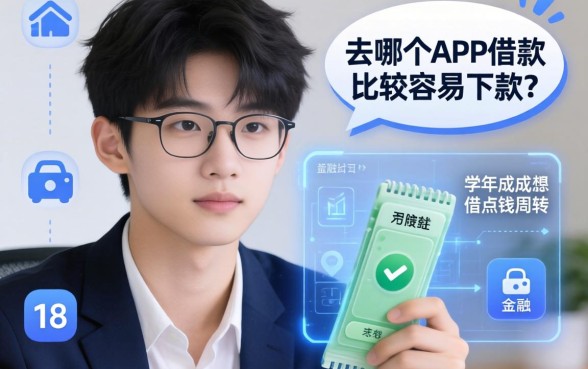 18岁刚成年想借点钱周转，去哪个App借款比较容易下款？