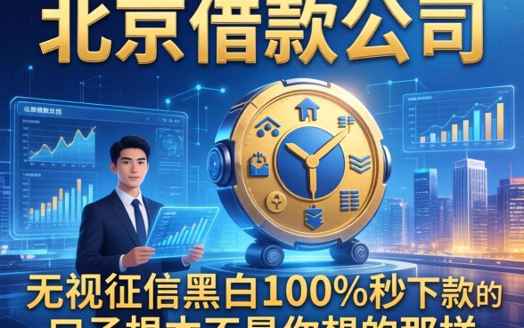 我翻遍了北京借款公司，发现那些无视征信黑白100%秒下款的口子根本不是你想的那样