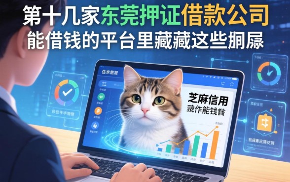 我翻了十几家东莞押证借款公司，发现芝麻信用能借钱的平台里藏着这些猫腻