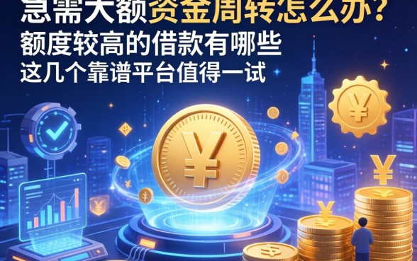 急需大额资金周转怎么办？额度较高的借款有哪些？这几个靠谱平台值得一试