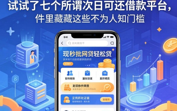 我试了七个所谓次日可还借款平台，发现秒批网贷轻松贷的软件里藏着这些不为人知的门槛