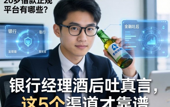 20岁借款正规平台有哪些？银行经理酒后吐真言，这5个渠道才靠谱