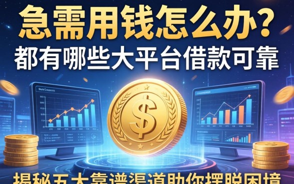 急需用钱怎么办？都有哪些大平台借款可靠？揭秘五大靠谱渠道助你摆脱困境