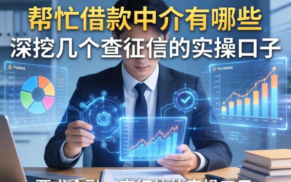 帮忙借款的中介有哪些？深挖几个不查征信的实操口子
