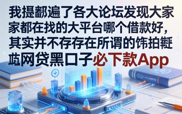 我翻遍了各大论坛，发现大家都在找的大平台哪个借款好，其实并不存在所谓的网贷黑口子必下款app
