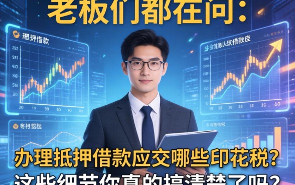 老板们都在问：办理抵押借款应交哪些印花税？这些细节你真的搞清楚了吗？