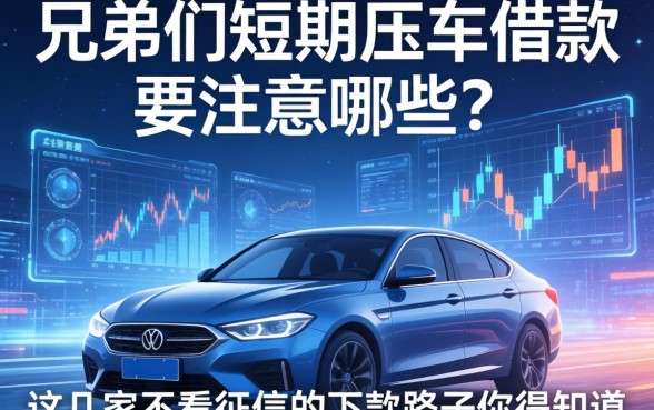 兄弟们短期压车借款要注意哪些？这几家不看征信的下款路子你得知道